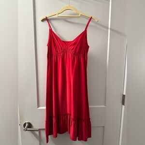Red Silk Dress